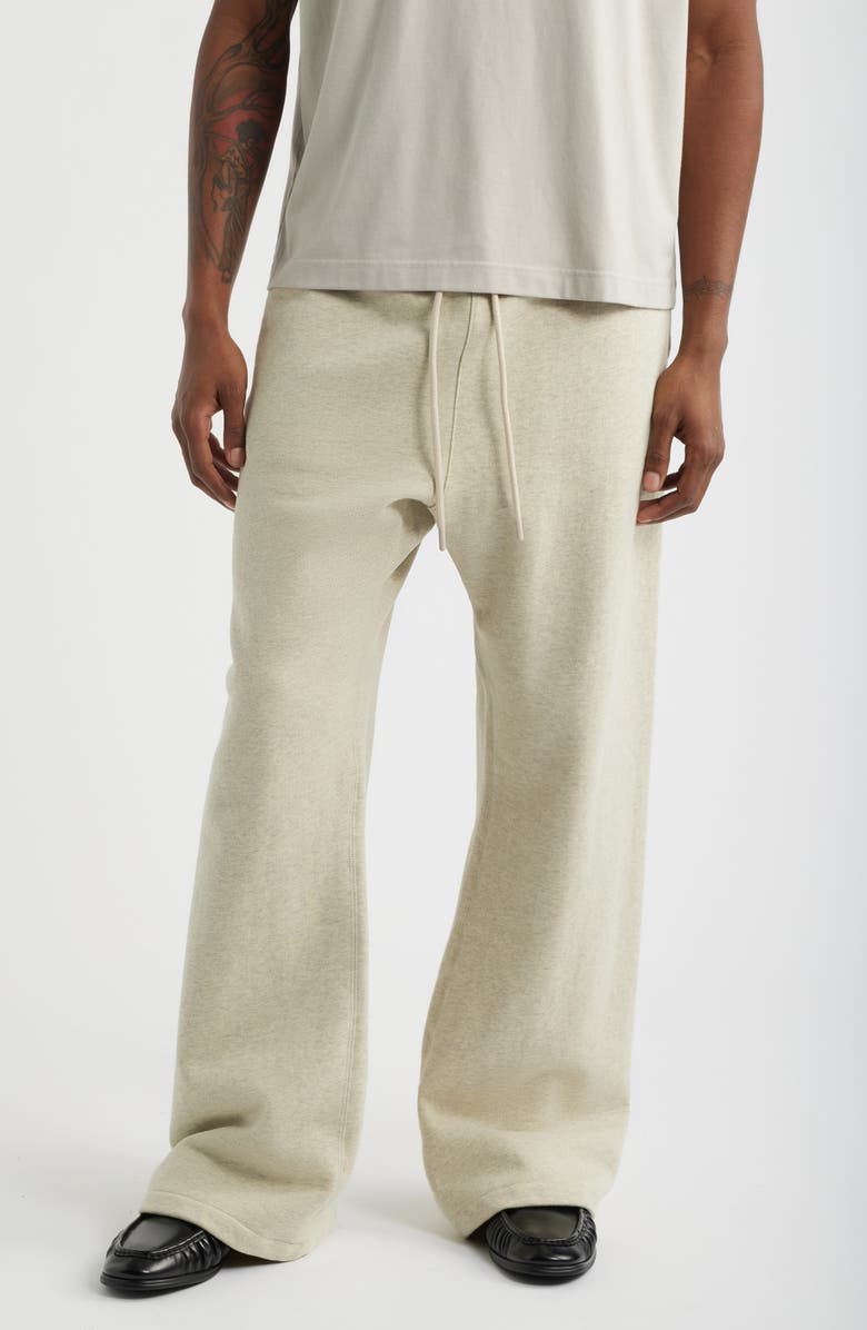 Fear of God Essentials Signature Flare Sweatpants, Main, color, Washed Vanilla Heather