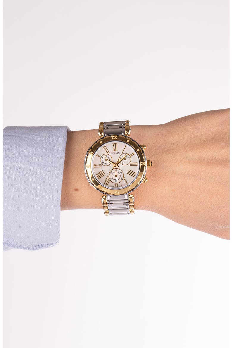 Chronograph Two-Tone Bracelet Watch, 38mm, Alternate, color, TWO TONE