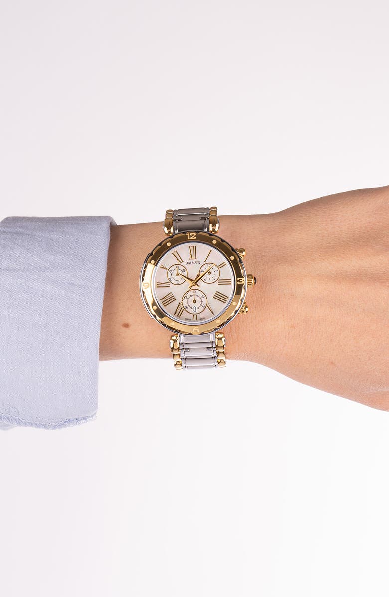 BALMAIN WATCHES Chronograph Two-Tone Bracelet Watch, 38mm, Alternate, color,