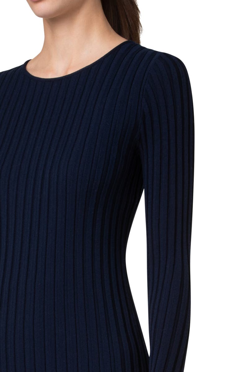 Akris punto Wool Rib Crewneck Sweater, Alternate, color,