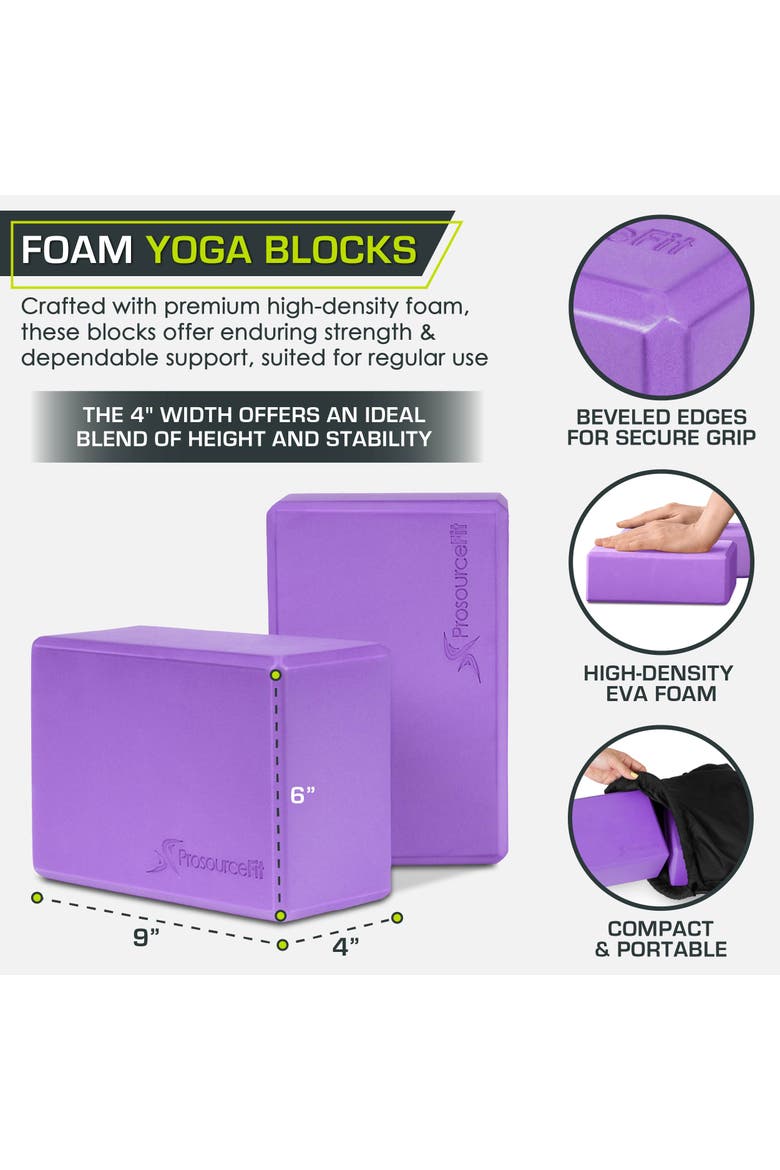 Foam Yoga Blocks, Alternate, color, Purple
