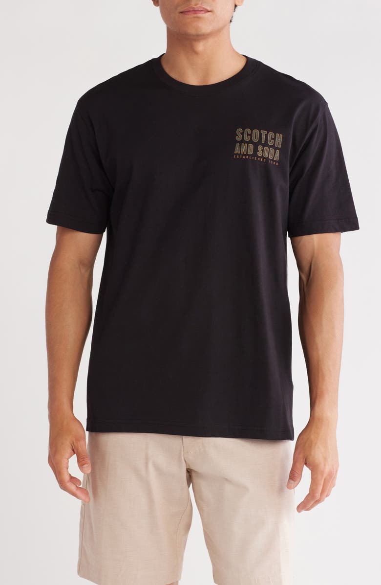 Scotch & Soda Cotton Graphic T-Shirt, Main, color, Meteorite
