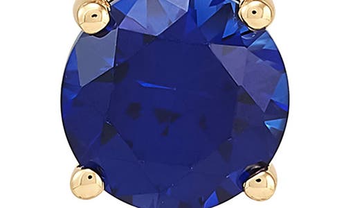Frankie & Zoe 10k Yellow Gold Lab Grown Sapphire & Lab Grown Diamond Pendant Necklace In Gold