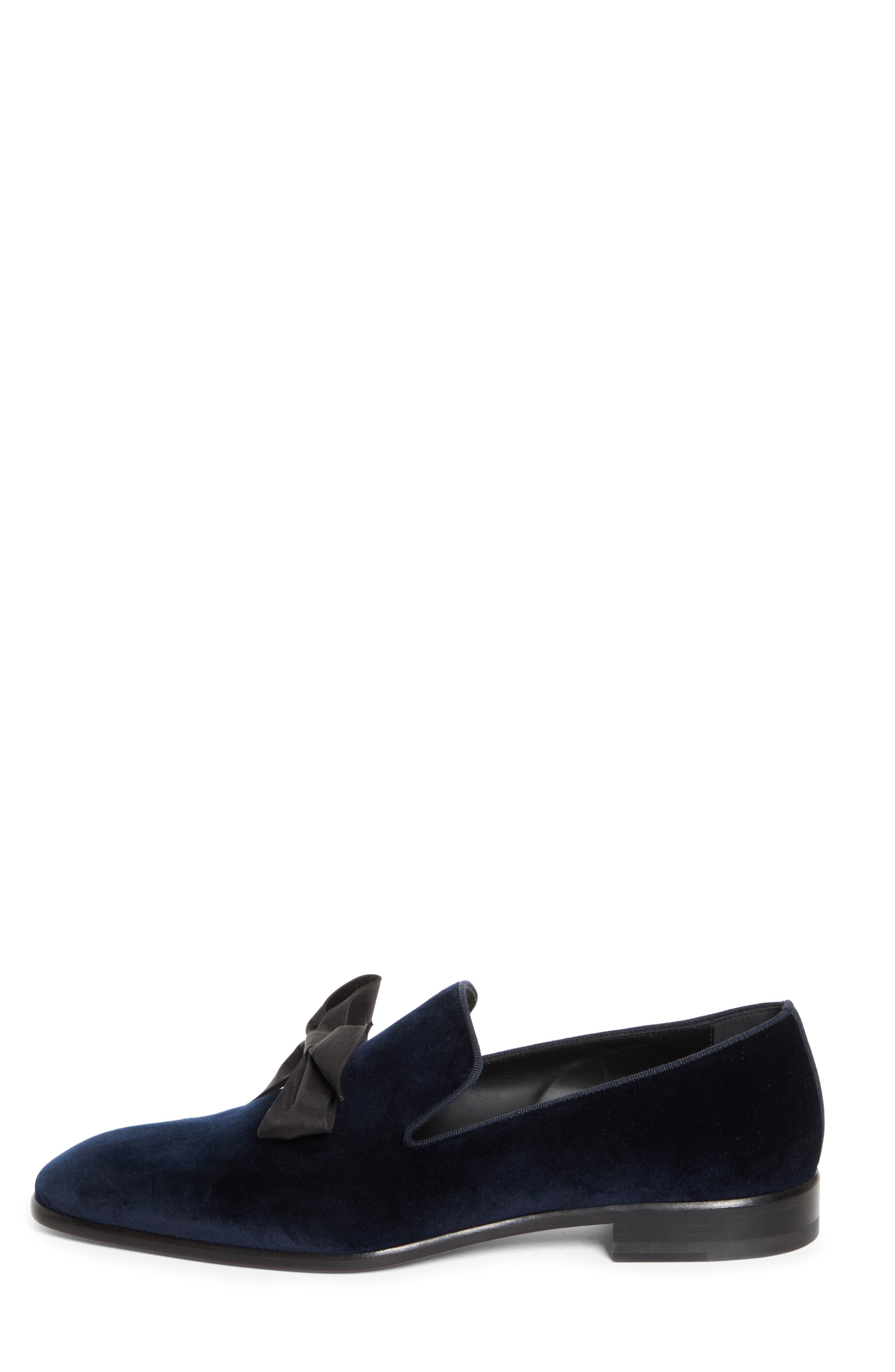 Christian Louboutin December First Bow Loafer, Alternate, color, Last Night/ Black
