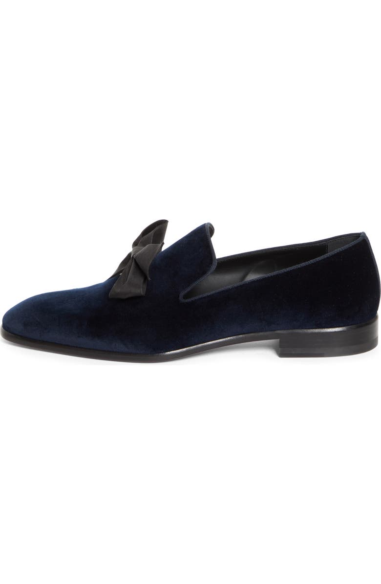 Christian Louboutin December First Bow Loafer, Alternate, color, Last Night/ Black