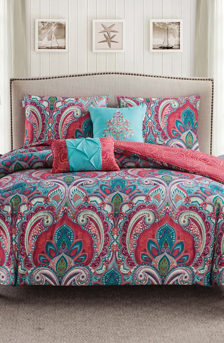 VCNY HOME Damask Reversible Comforter Set - King, Alternate, color, Multi