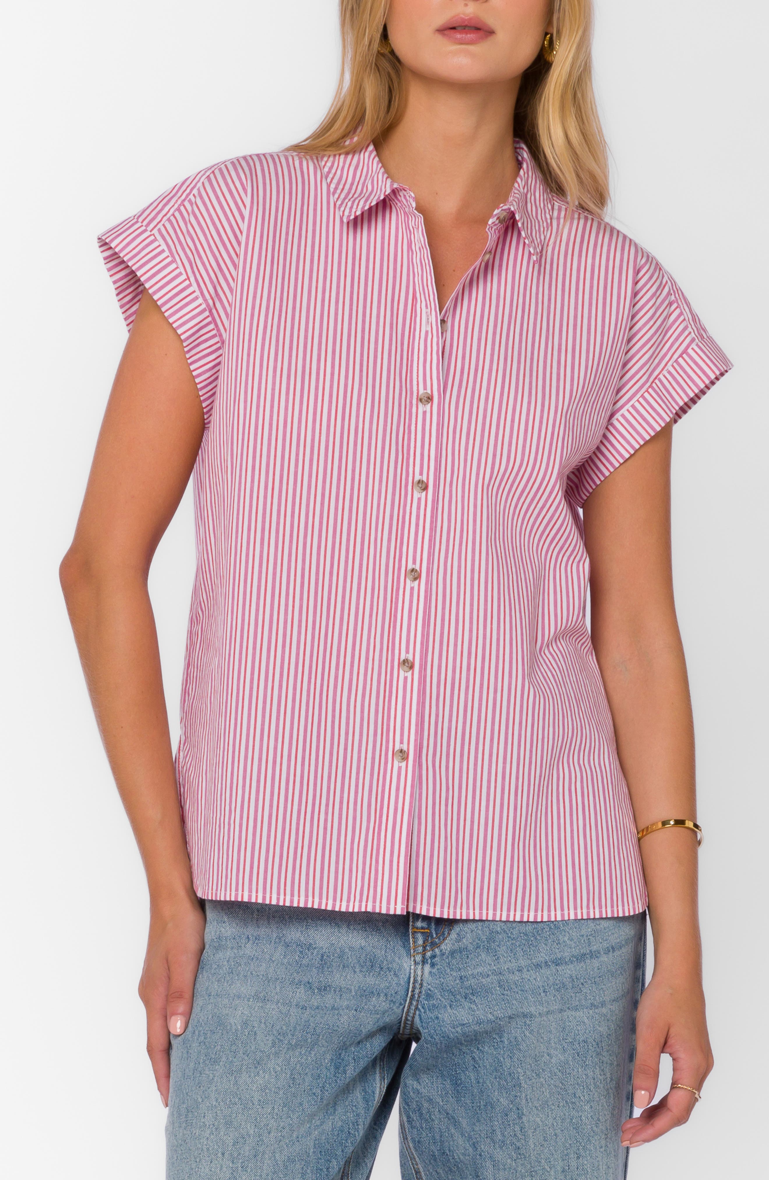 VELVET HEART Ilene Cotton Button-Up Shirt