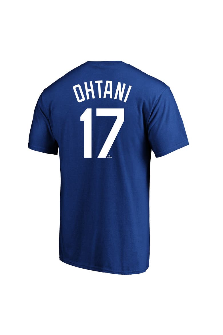 Men's Fanatics Shohei Ohtani Royal Los Angeles Dodgers Big & Tall Name & Number T-Shirt, Alternate, color, Royal