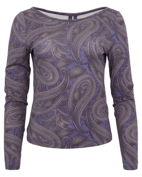 Carly Merino Long Sleeve Boatneck Shirt