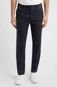 Canali Regular Fit Flat Front Comfort Twill Pants