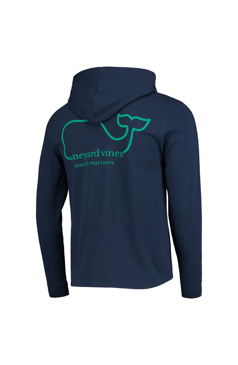 vineyard vines Men's Vineyard Vines Navy Seattle Mariners Long Sleeve Hoodie T-Shirt, Alternate, color, Navy