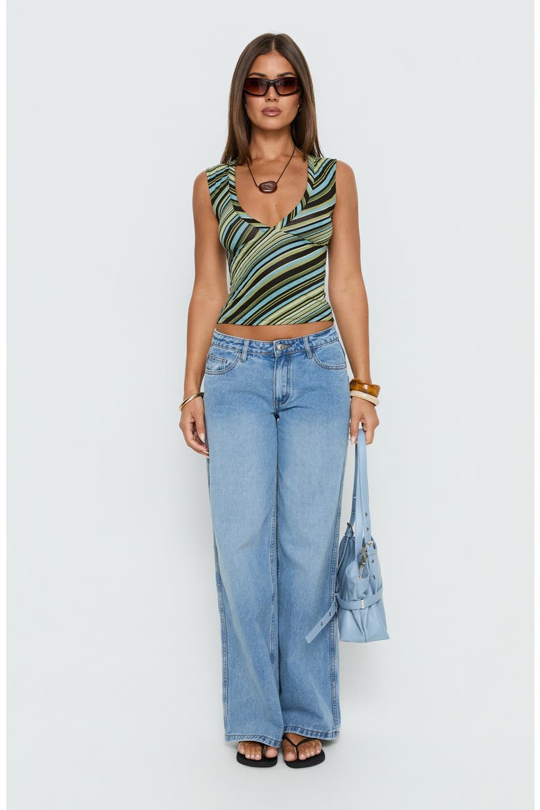 Ramos Low Rise Wide Leg Jeans, Alternate, color, BRIGHT BLUE WASH