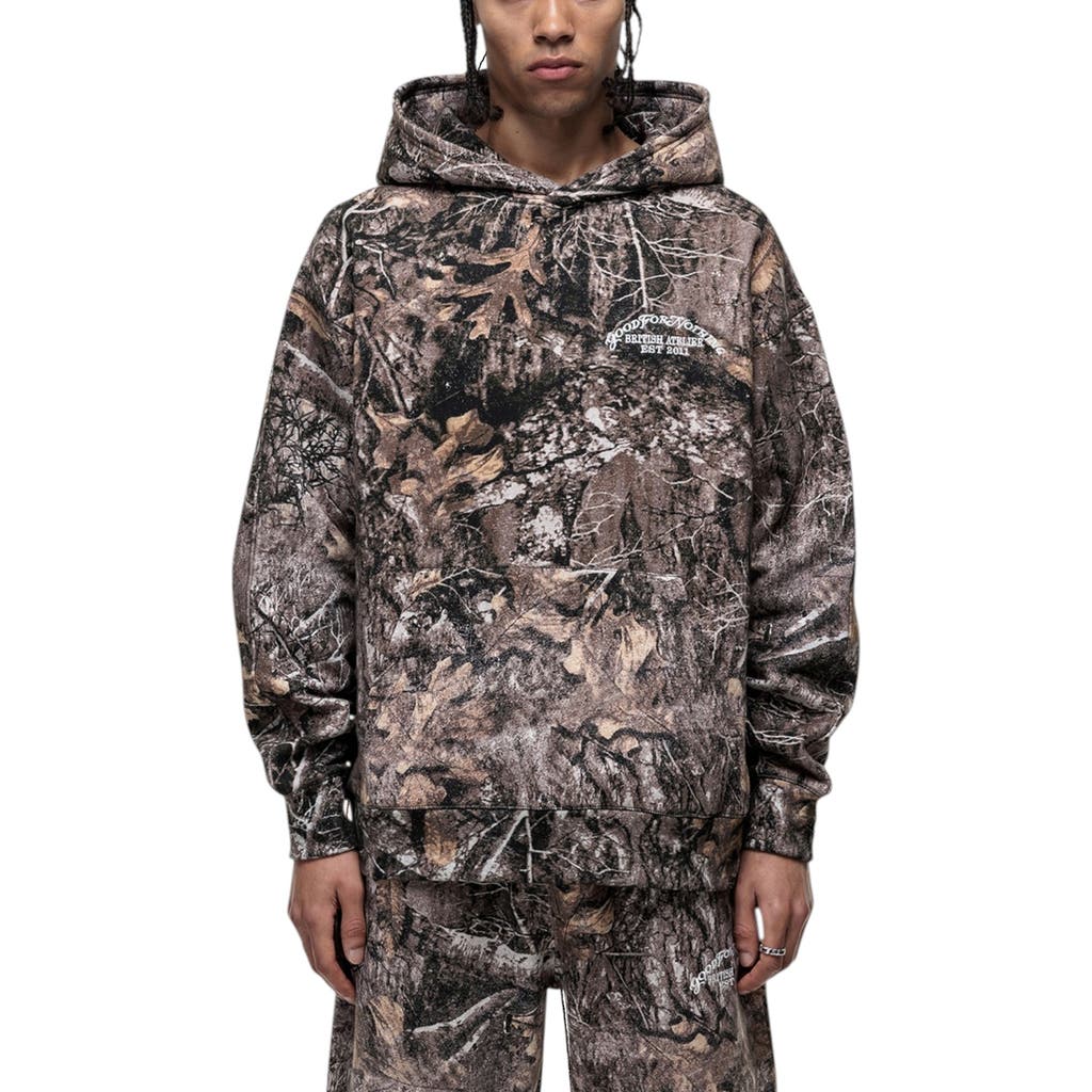 Good For Nothing Woodland Camo Print Hoodie In Multi