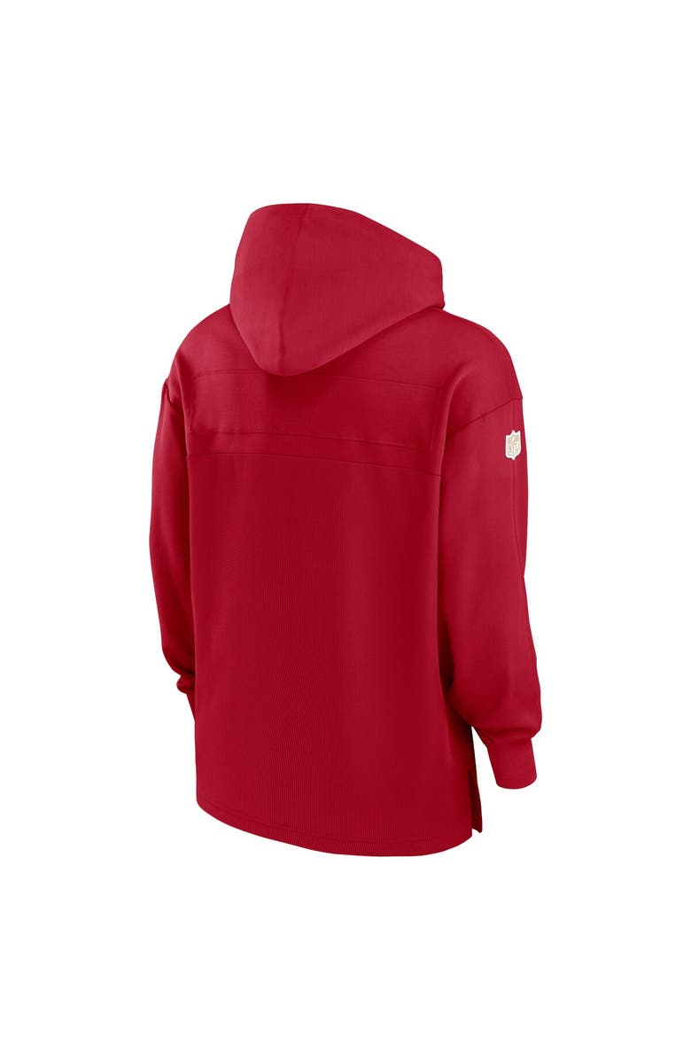 Nike Men's Nike Scarlet San Francisco 49ers Sideline Jersey Performance Pullover Hoodie, Alternate, color, Scarlet