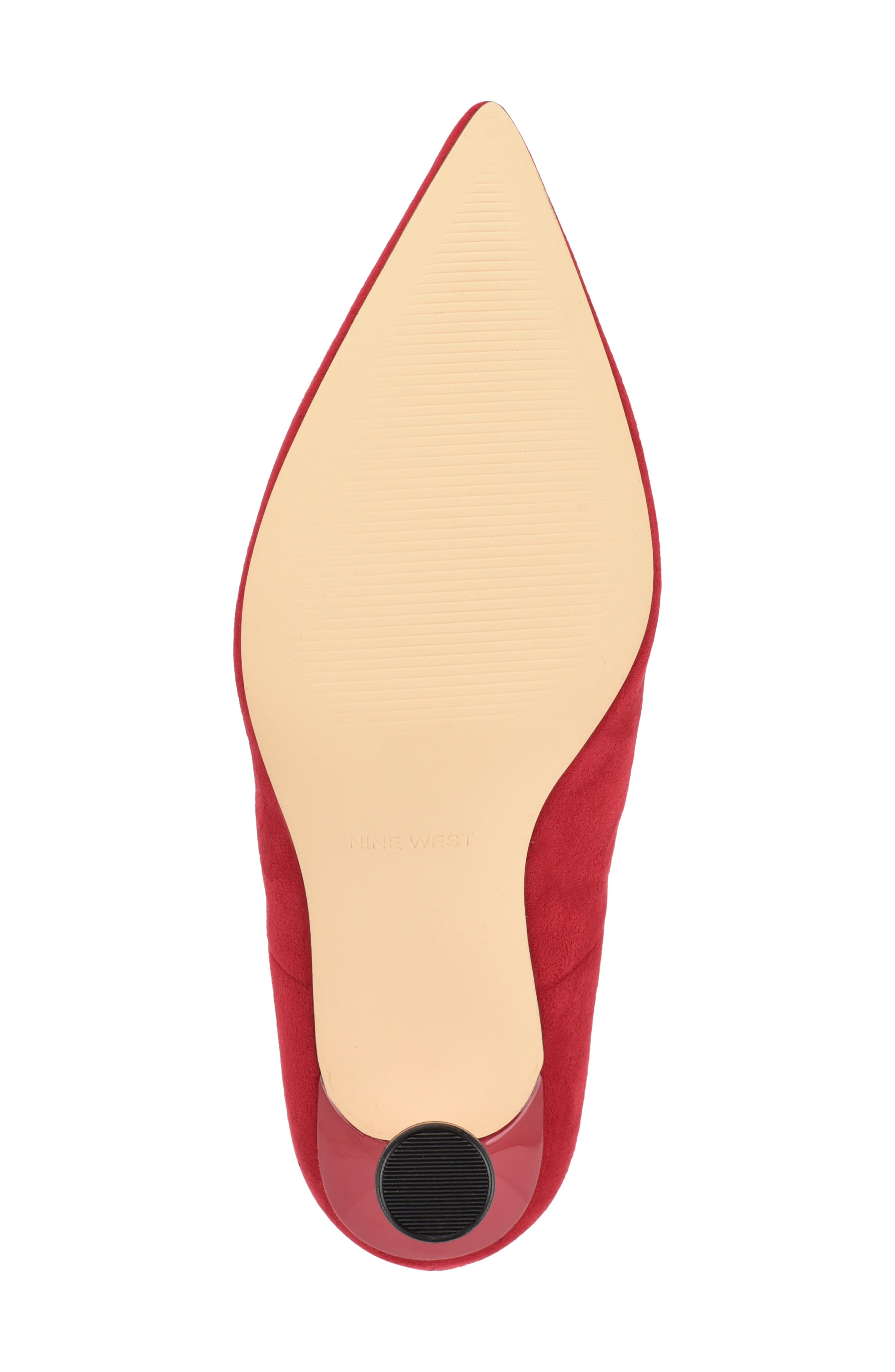 Goane Fishnet Pointed Toe Ankle Bootie, Alternate, color, MED RED