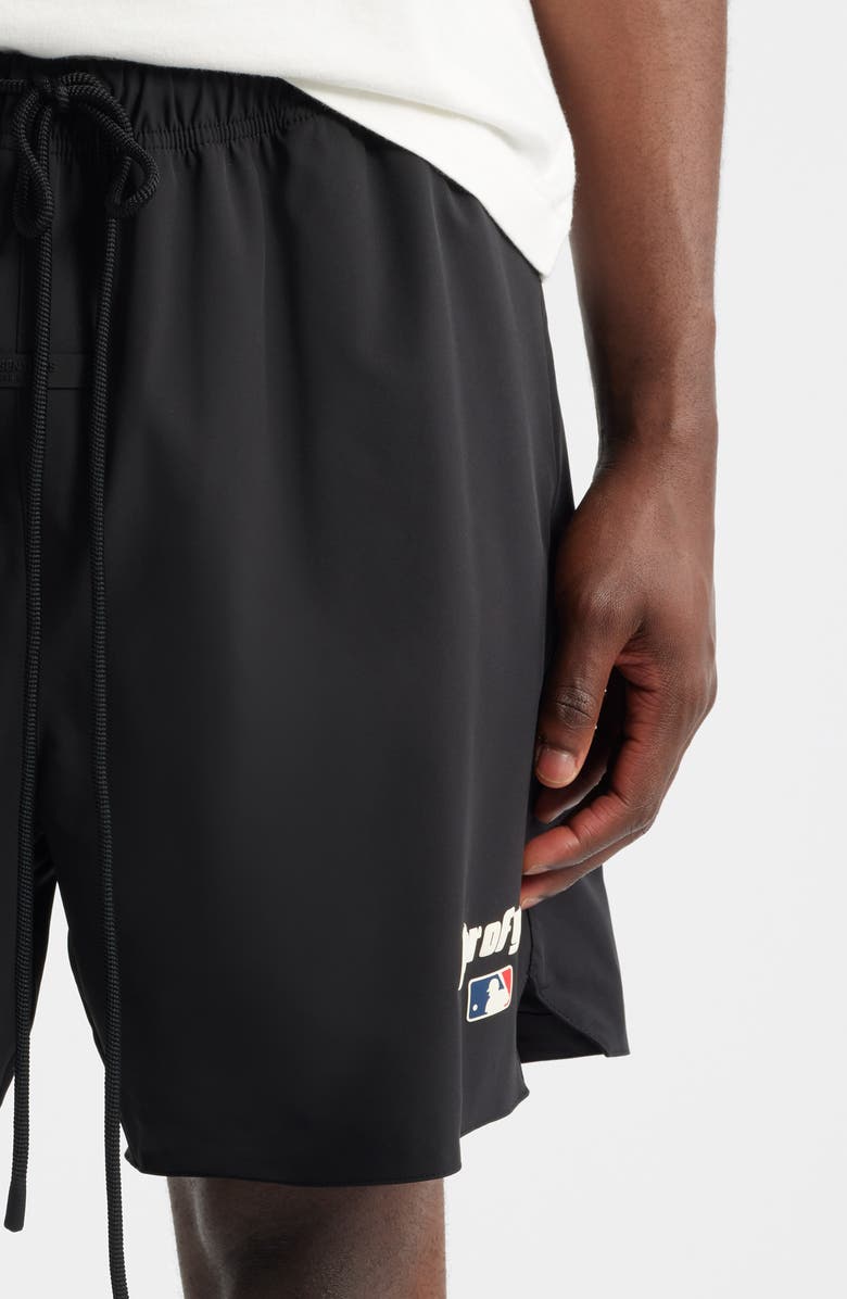 Fear of God Essentials x MLB Vintage Fit Sweat Shorts, Alternate, color, Black