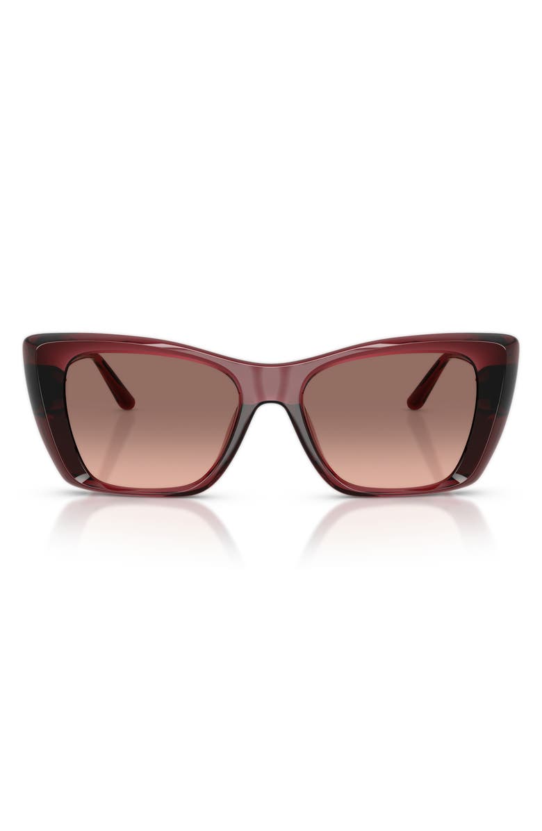 Michael Kors Tokyo 53mm Gradient Square Sunglasses, Main, color, Rosewood / Peach Gradient