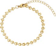 Adornia 18k Gold Plated Teardrop Link Bracelet