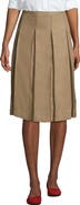 Lands' End School Uniform  Solid Box Pleat Skirt Below the Knee