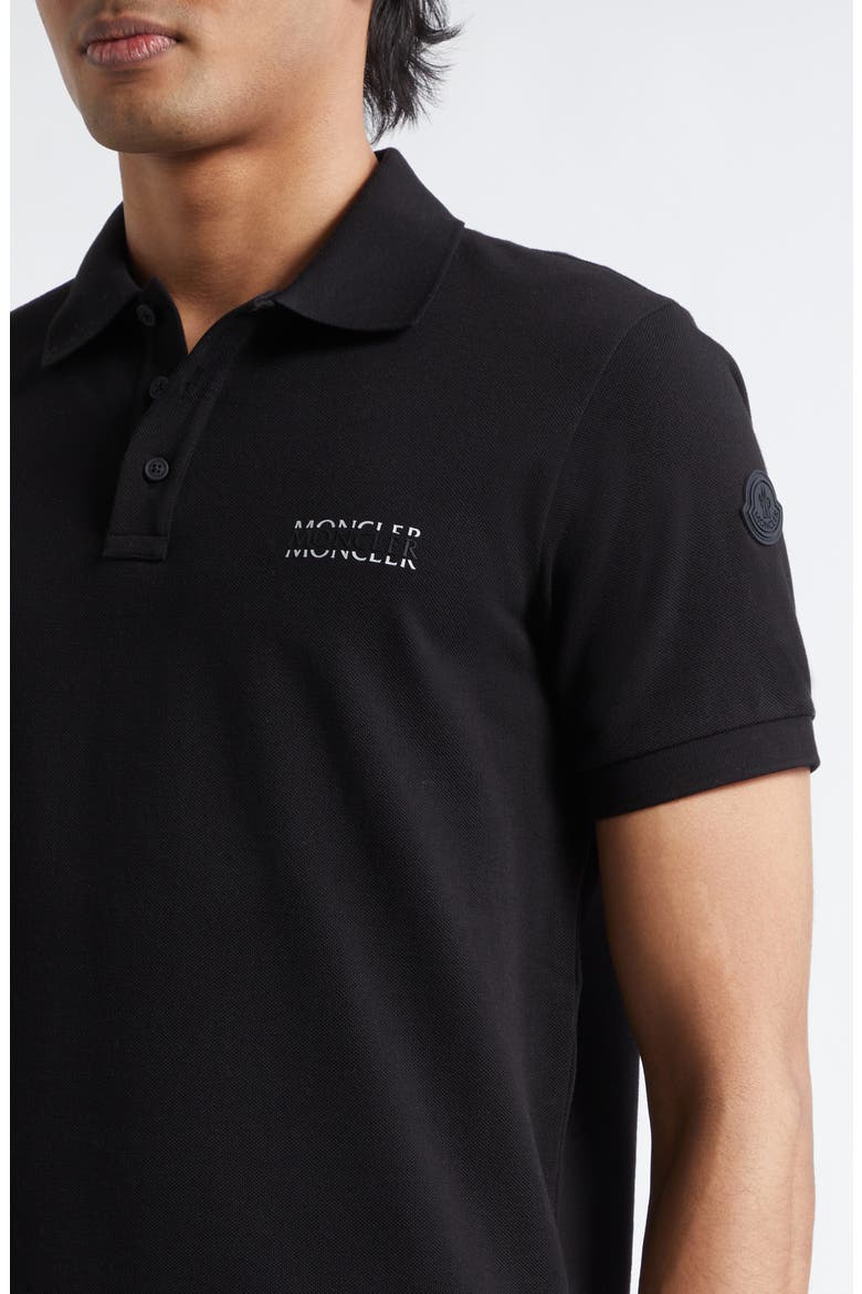 Logo Cotton Polo, Alternate, color, BLACK