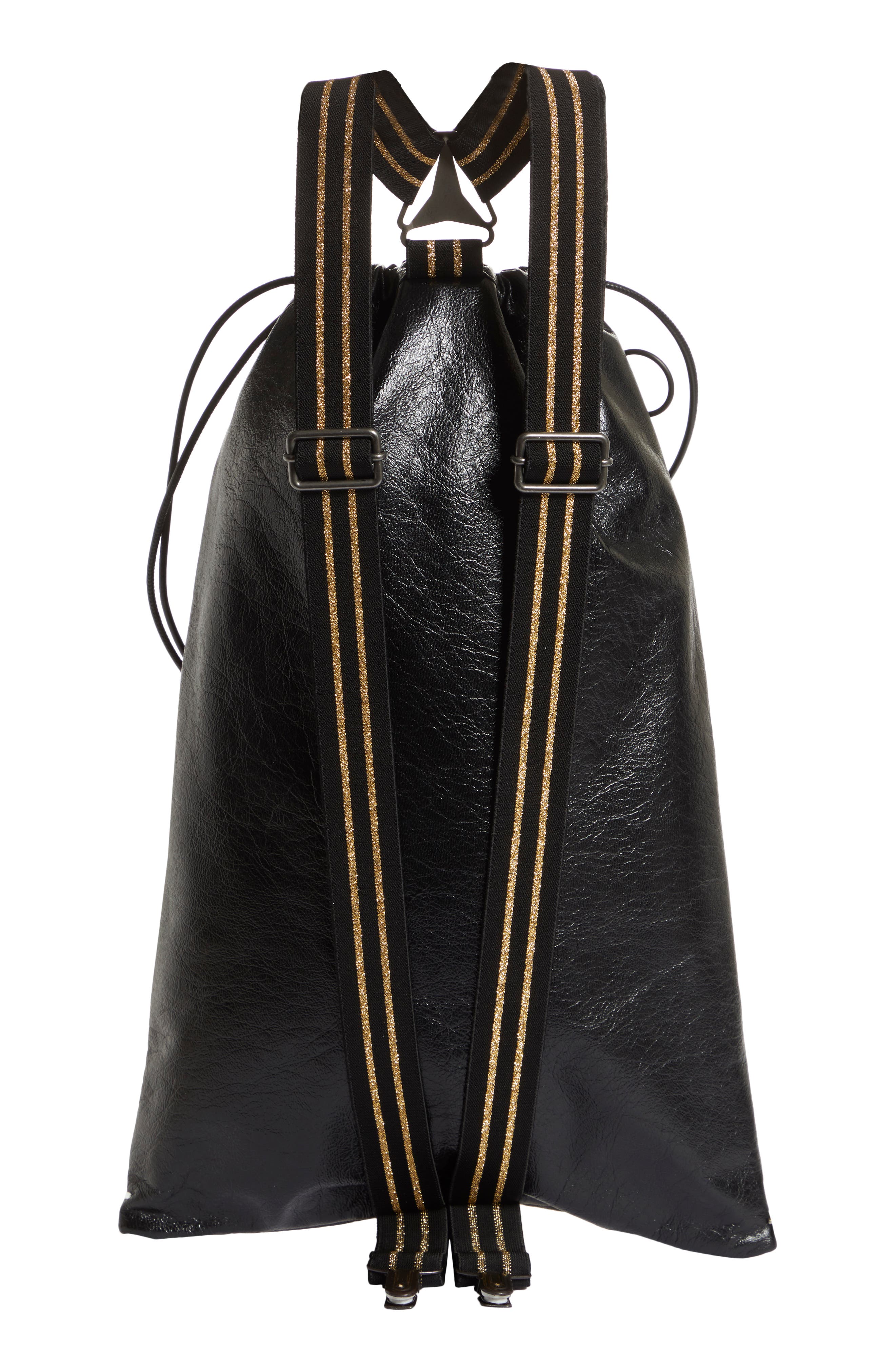 Andre Walker x Off-White Suspender Leather Bag, Alternate, color, BLACK ORANGE