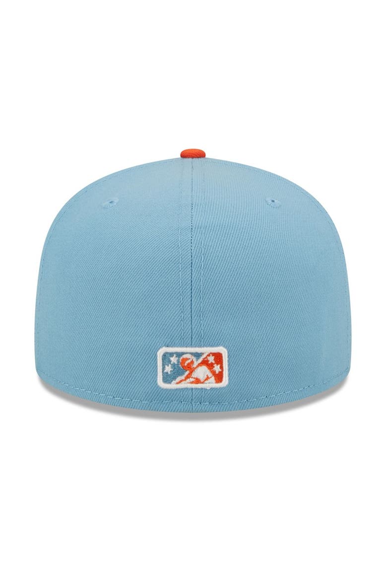 Men's New Era Light Blue Montgomery Biscuits Montgomery Kimchi Theme Night 59FIFTY Fitted Hat, Alternate, color, Light Blue