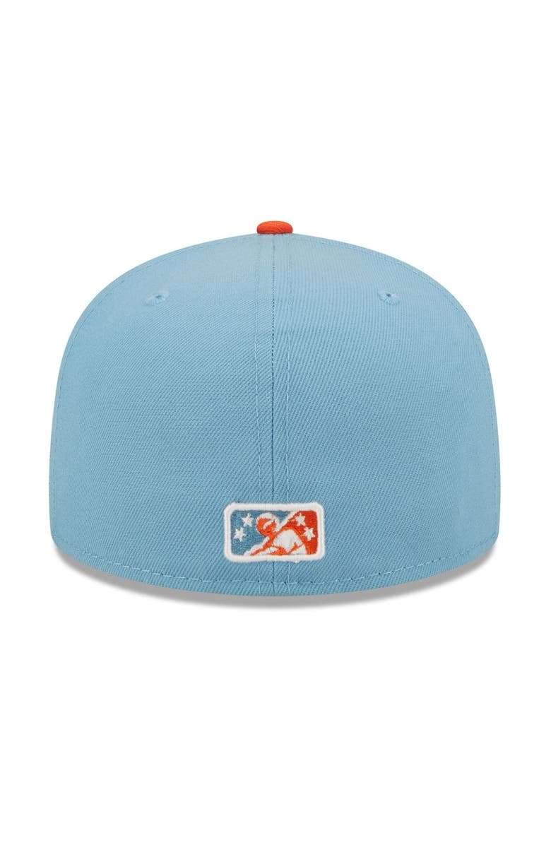 New Era Men's New Era Light Blue Montgomery Biscuits Montgomery Kimchi Theme Night 59FIFTY Fitted Hat, Alternate, color, 
