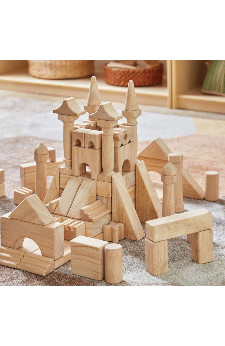 Kaplan Early Learning Company Architectural Unit Blocks - 44 Pieces, Alternate, color, Beige