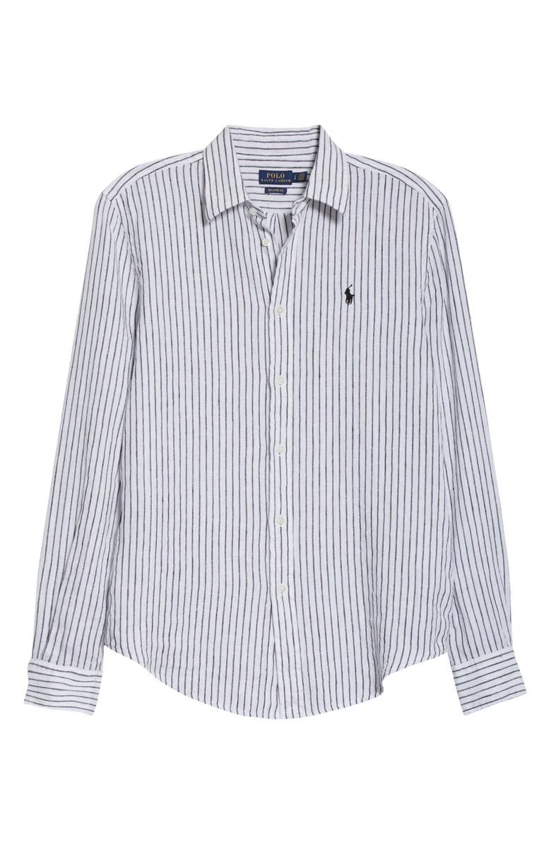 Polo Ralph Lauren Stripe Linen Shirt, Alternate, color,