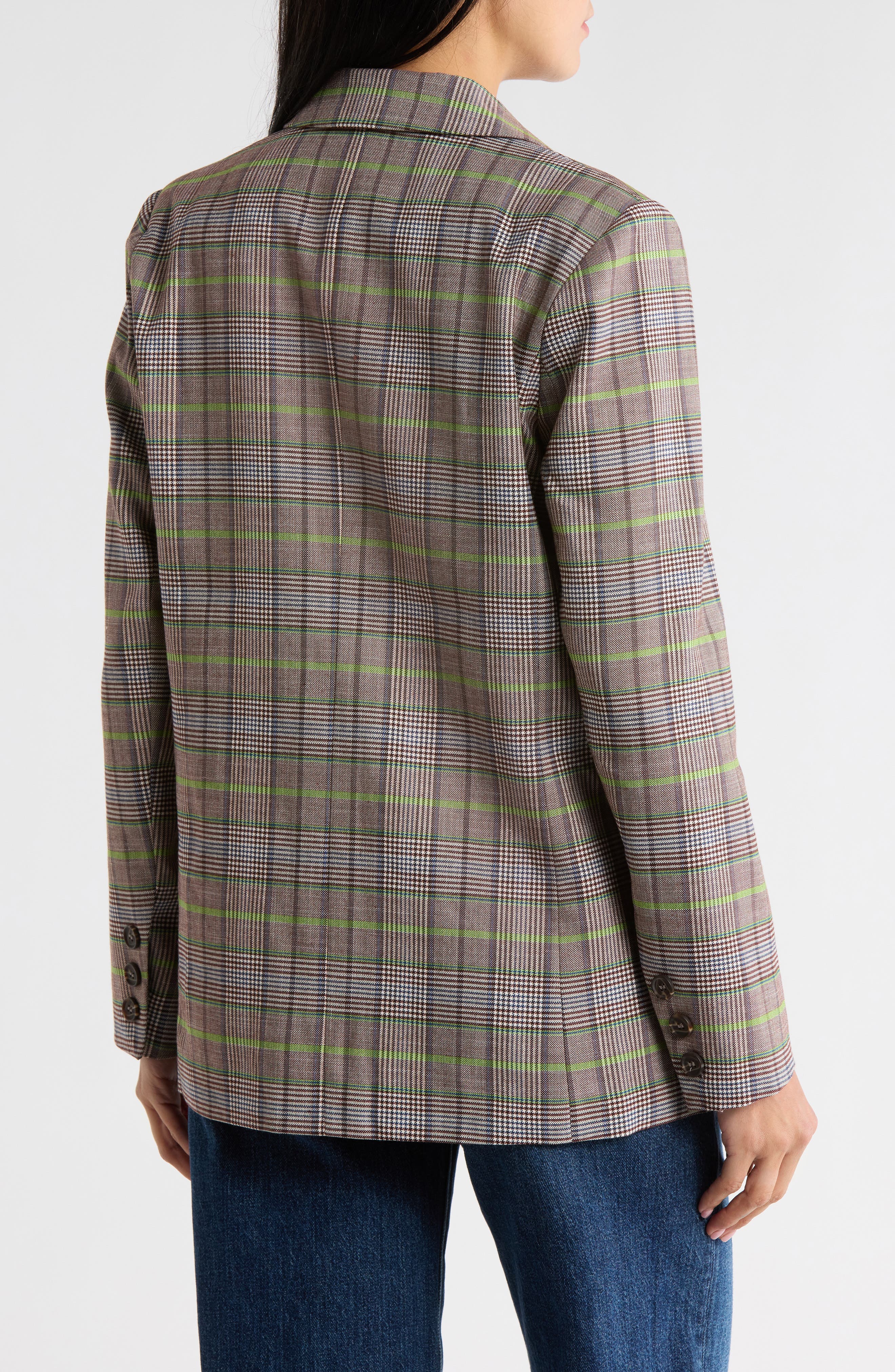 Adler Plaid Tailored Blazer - image 2