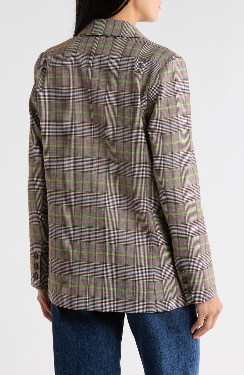 Lucy Paris Adler Plaid Tailored Blazer, Alternate, color, Green Plaid