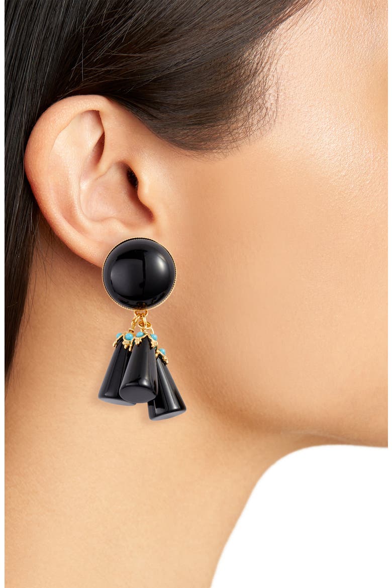 Trapani Earrings, Alternate, color, BLACK