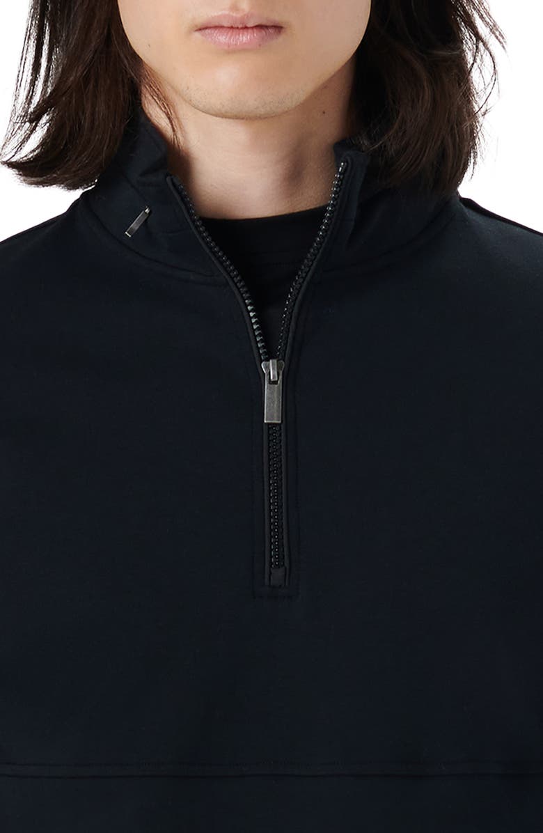 Bugatchi Quarter Zip Stretch Cotton Sweatshirt, Alternate, color, 