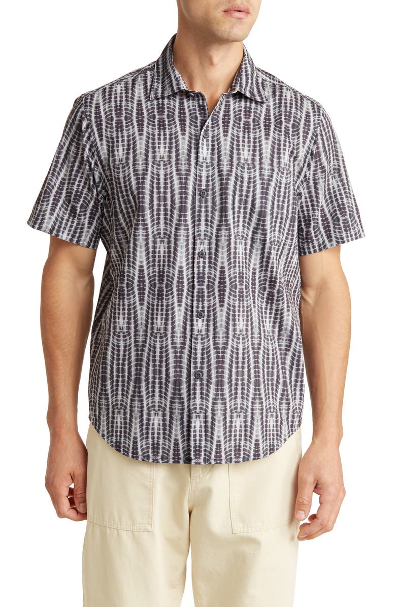 Tommy Bahama Bahama Coast Shibori Sands Short Sleeve Button-Up Shirt, Main, color,