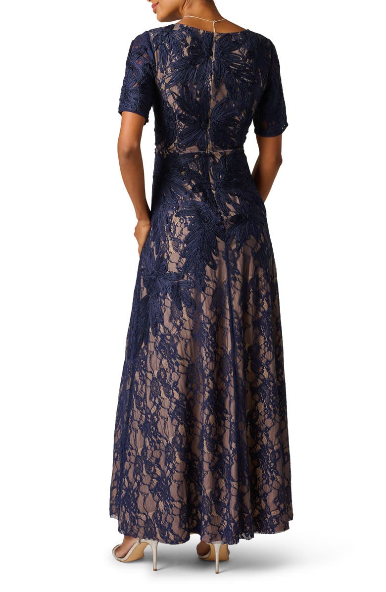 Adrianna Papell Soutache Lace Gown, Alternate, color, 