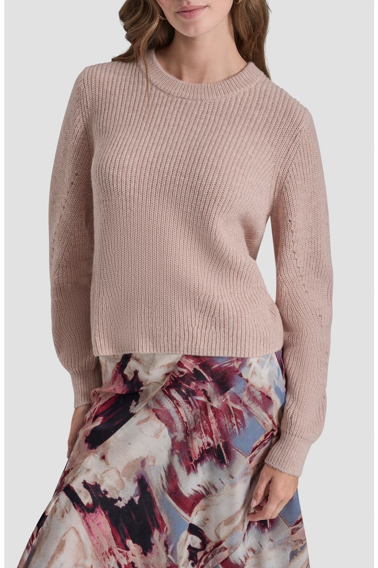 Rib Cotton Blend Sweater, Main, color, CAMEO