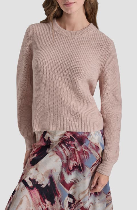 Rib Cotton Blend Sweater