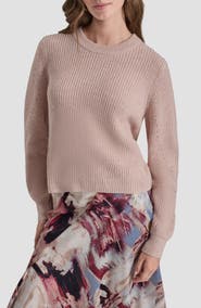 DKNY Rib Cotton Blend Sweater