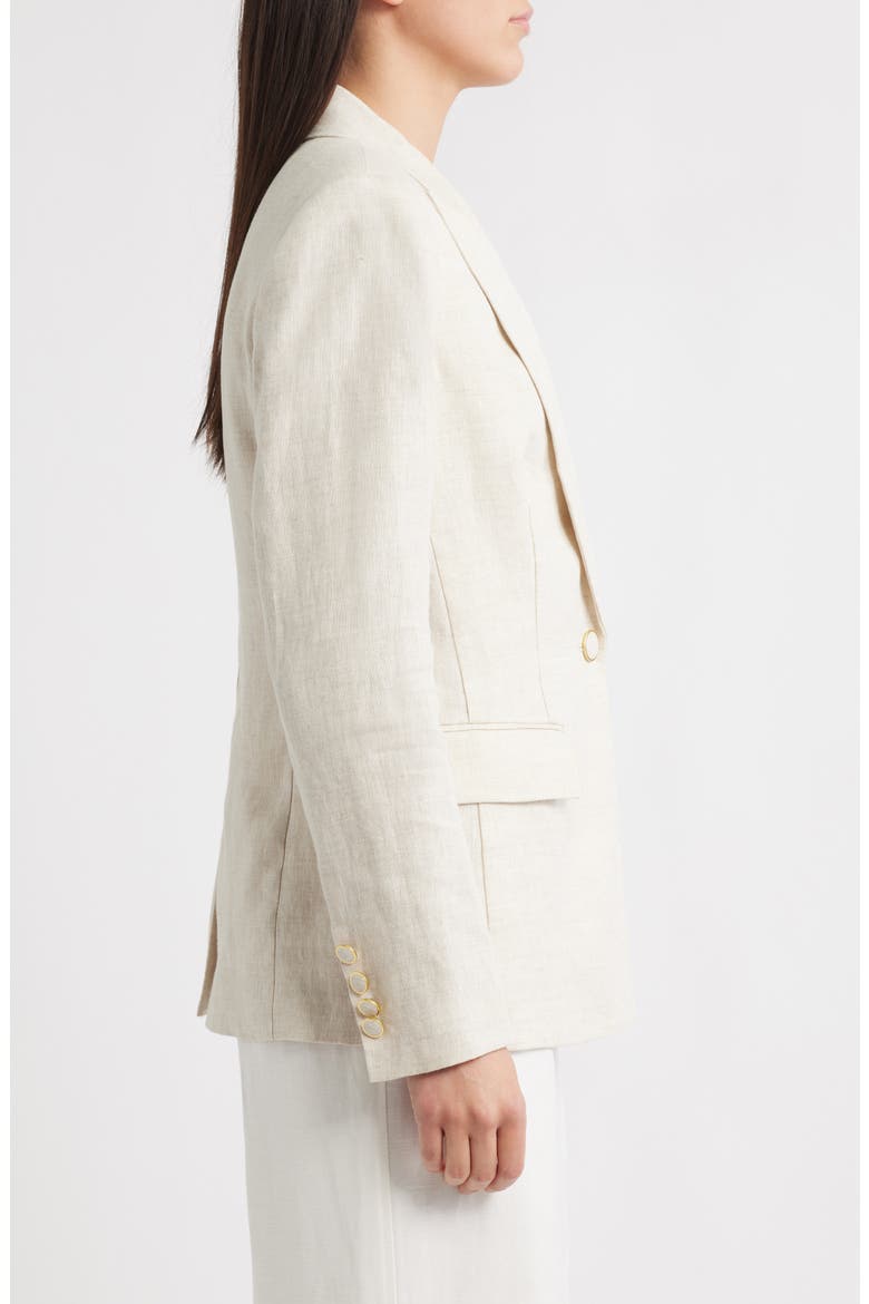 Alexa Linen Blazer, Alternate, color, NATURAL