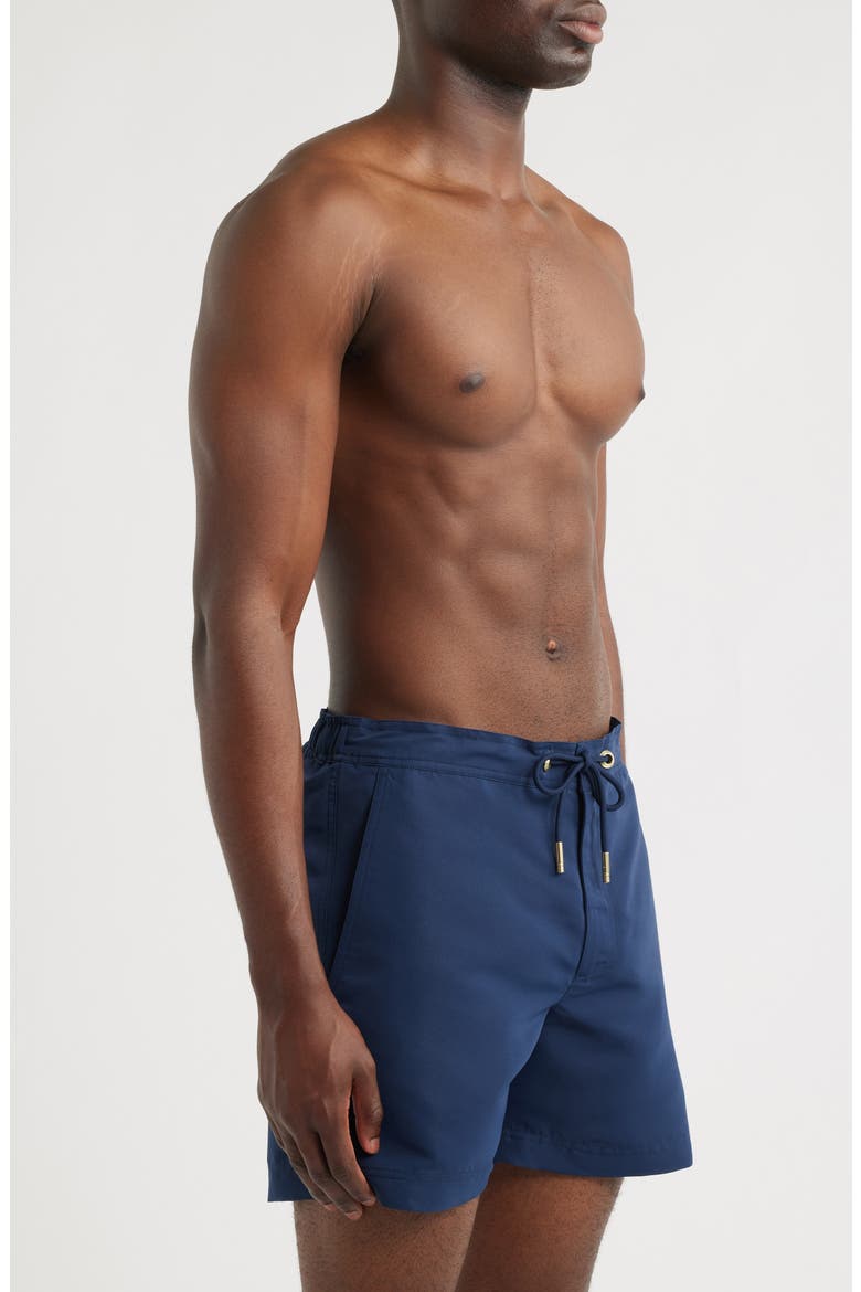 Oceano Drawstring Swim Trunks, Alternate, color, NAVY