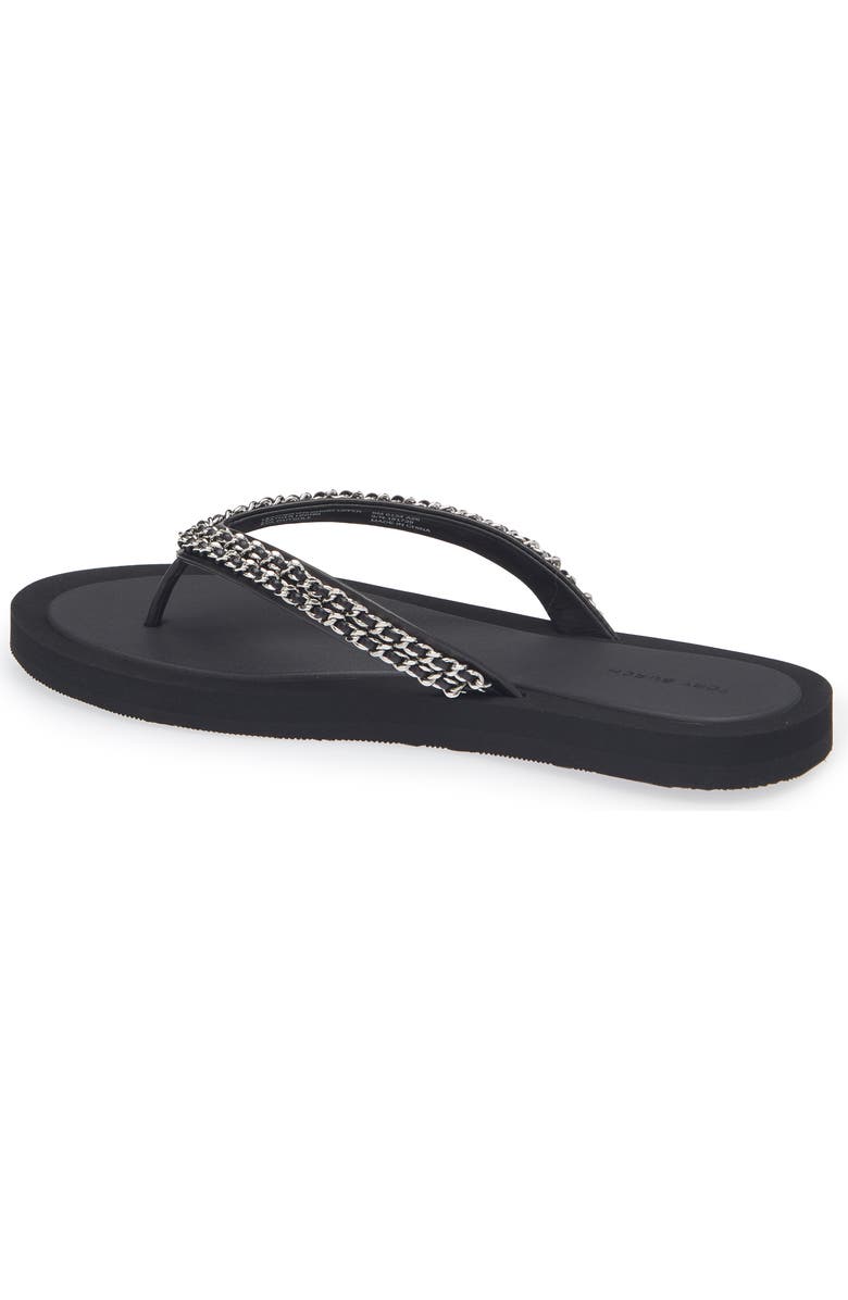 Tory Burch Kira Chain Flip Flop, Alternate, color, Perfect Black