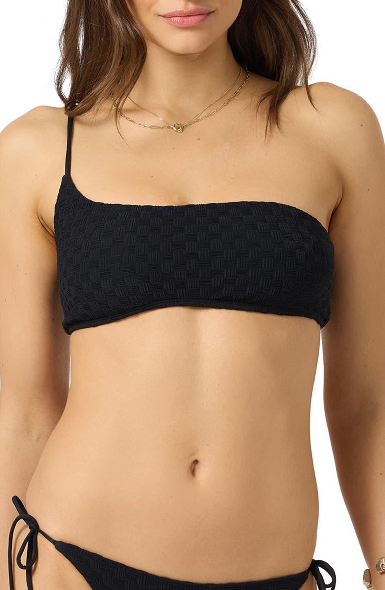 O'Neill Seal Beach Willow Weave One-Shoulder Bikini Top, Main, color,