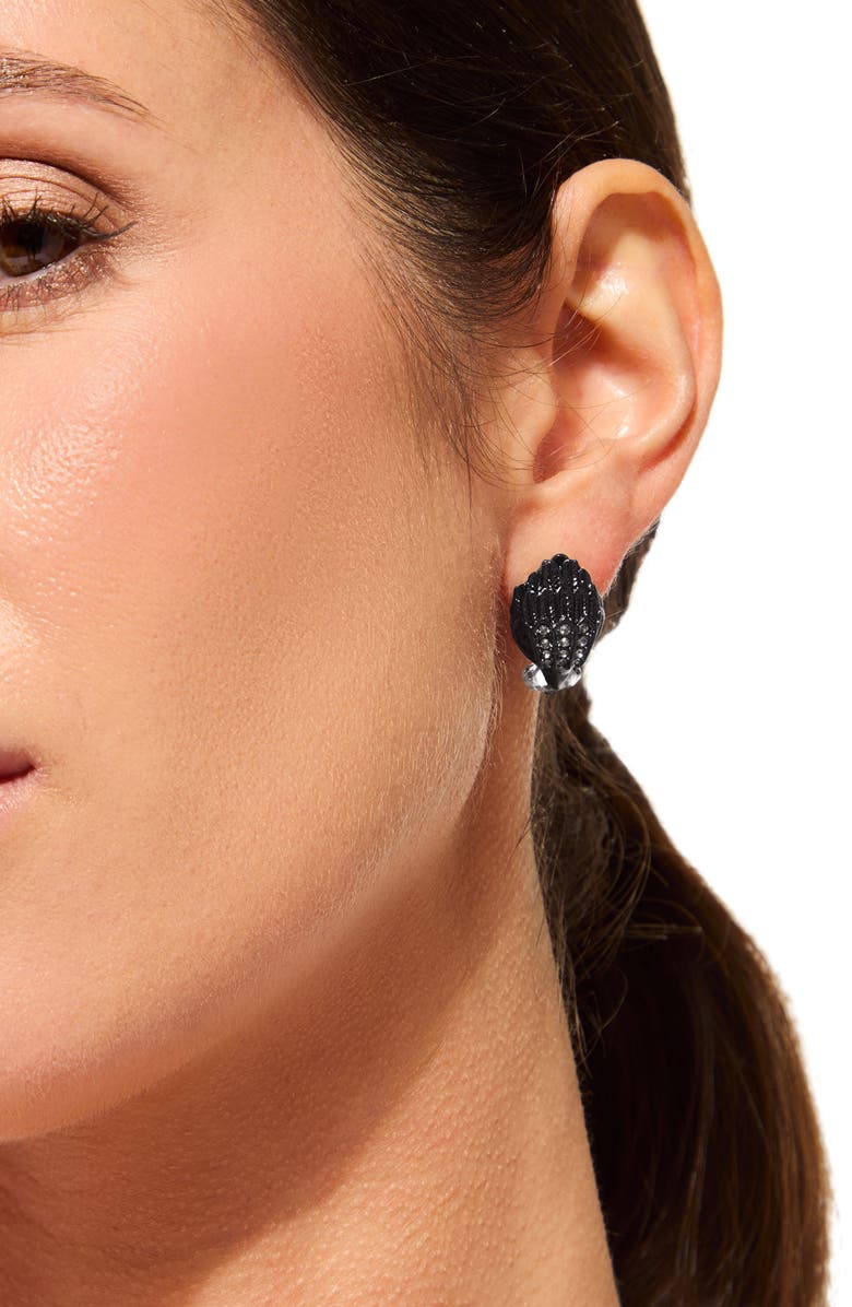 Kurt Geiger London Pavé Crystal Eagle Head Stud Earrings, Alternate, color, Black