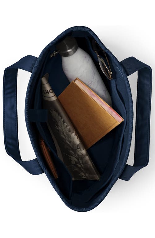 Lands' End Open Top Canvas Tote Bag In Blue