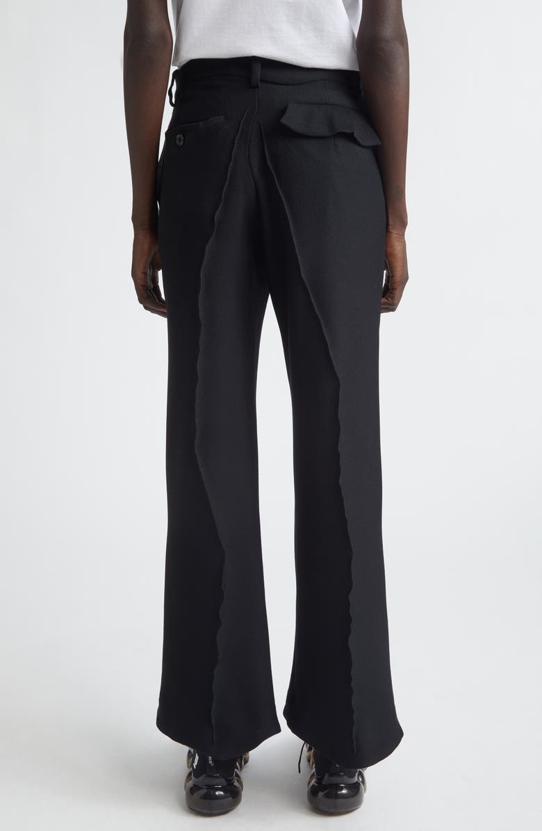 Undercover Pintuck Wool Blend Pants, Alternate, color, Black