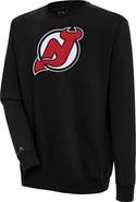 ANTIGUA Men's Antigua Black New Jersey Devils Victory Pullover Sweatshirt