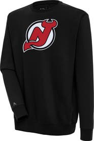 ANTIGUA Men's Antigua Black New Jersey Devils Victory Pullover Sweatshirt