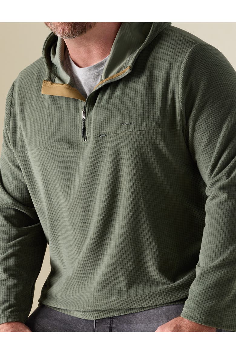 Big & Tall TRVLR Series Hooded 1/4-Zip Pullover, Alternate, color, DARK OLIVE