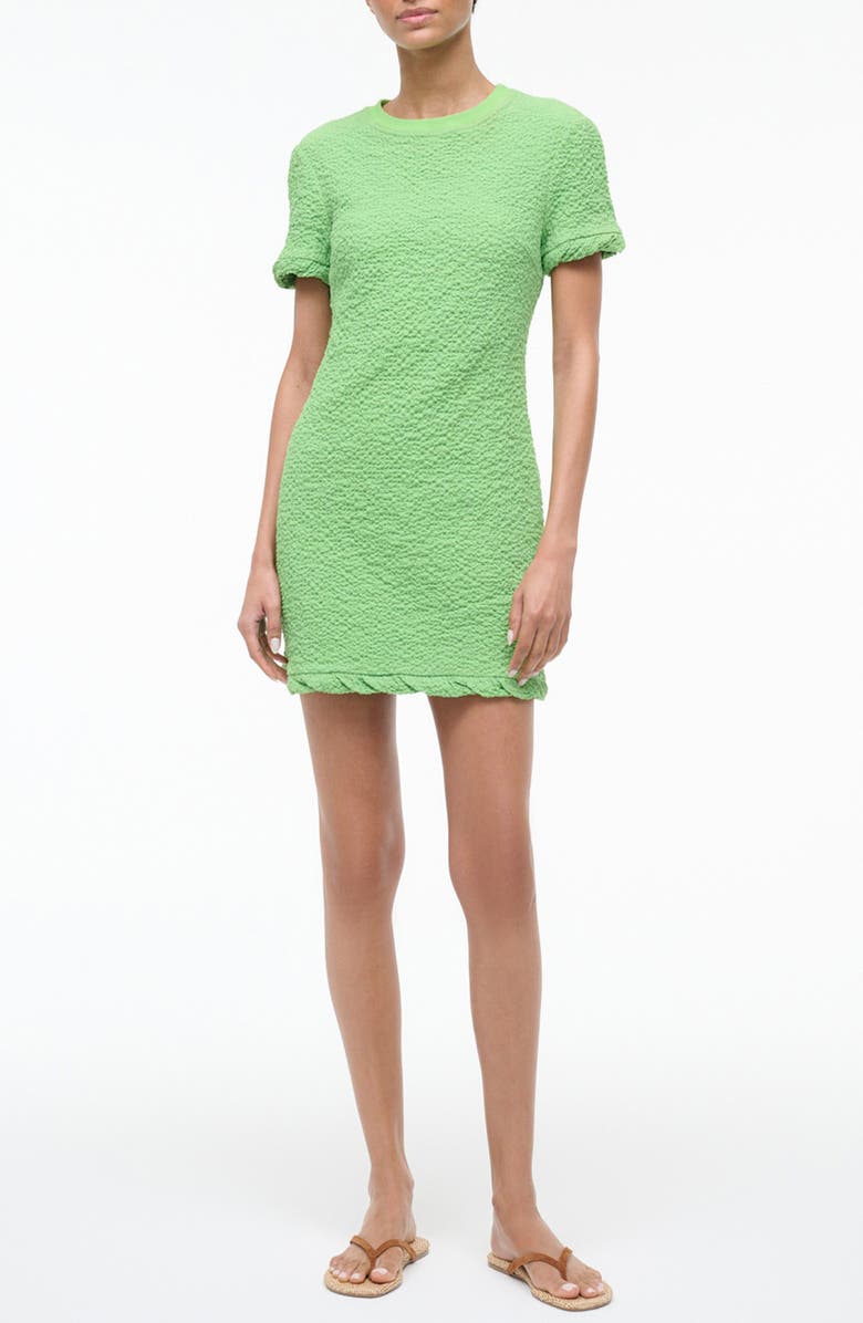 STAUD Delia Smock Minidress, Main, color, Sprout