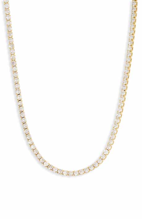 Electric Picks Anna 14K Gold Plated Cubic Zirconia Tennis Necklace